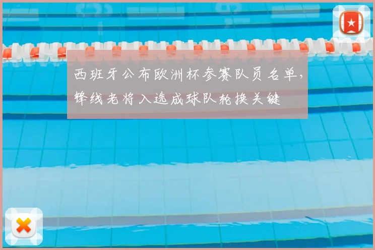 西班牙公布欧洲杯参赛队员名单，锋线老将入选成球队轮换关键